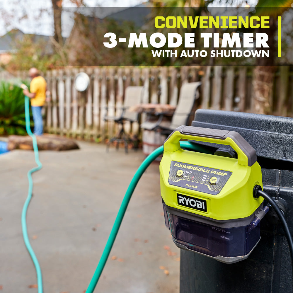 18V ONE+ 20 GPM SUBMERSIBLE WATER TRANSFER PUMP KIT | RYOBI