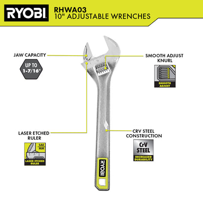 10″ ADJUSTABLE WRENCH | RYOBI