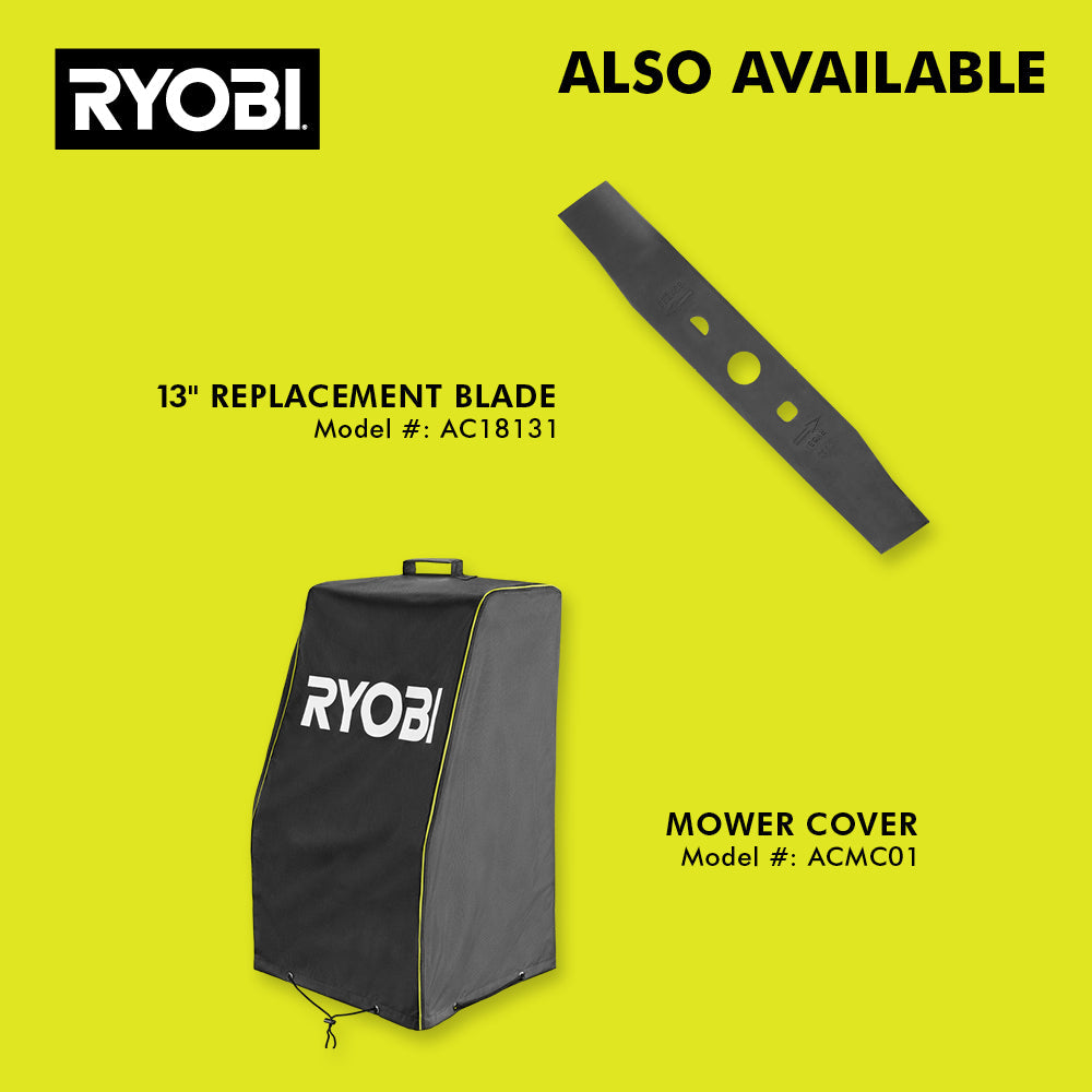 18V ONE+ 13″ PUSH MOWER KIT | RYOBI