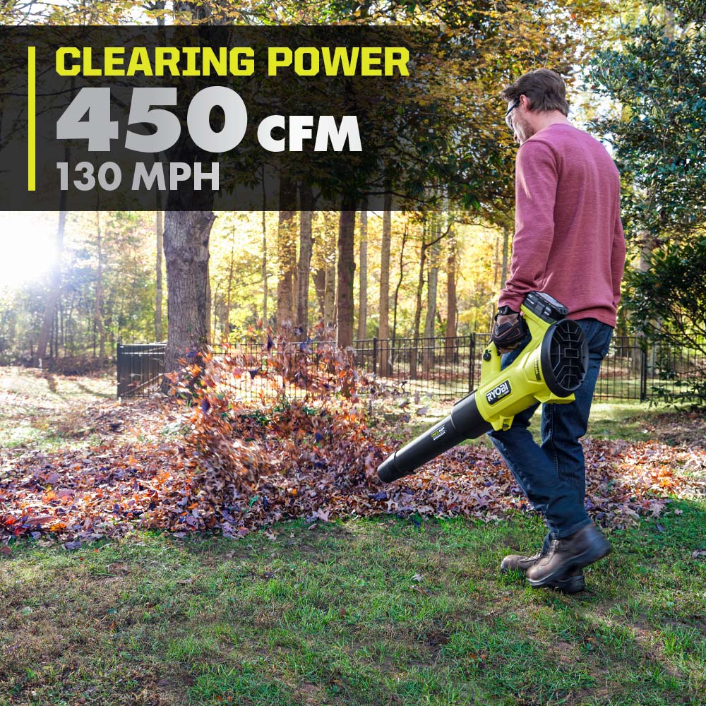18V ONE+ HP BRUSHLESS WHISPER SERIES 450 CFM BLOWER | RYOBI