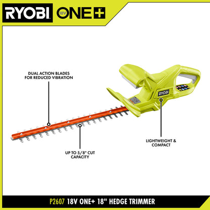 18V ONE+ 18″ HEDGE TRIMMER | RYOBI
