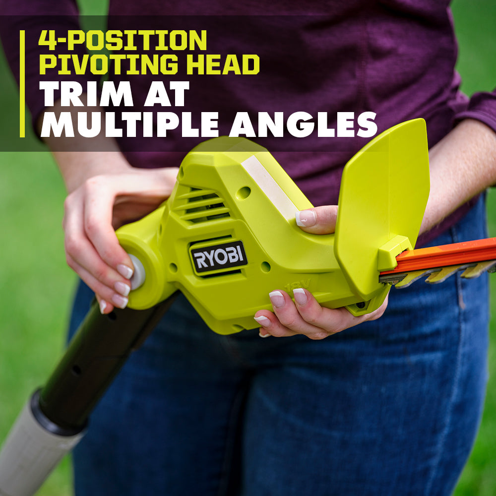 18V ONE+ 18″ POLE HEDGE TRIMMER | RYOBI