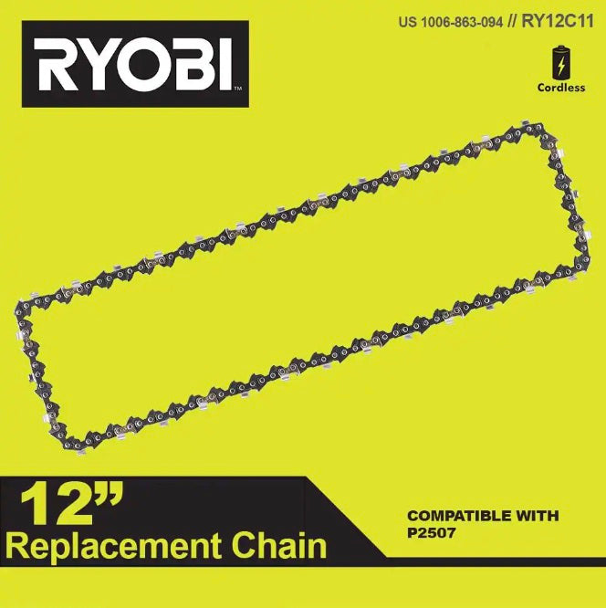 12″ .043 GAUGE REPLACEMENT CHAINSAW CHAIN, 64 LINKS | RYOBI