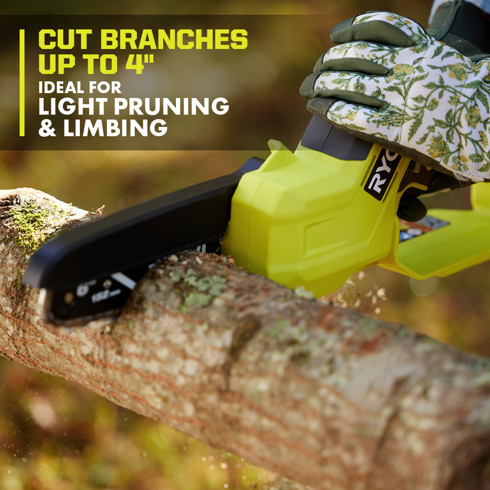 18V ONE+ 6″ PRUNING CHAINSAW | RYOBI