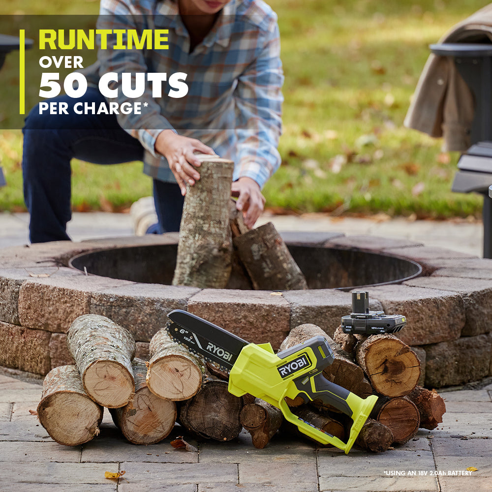 18V ONE+ 6″ PRUNING CHAINSAW | RYOBI