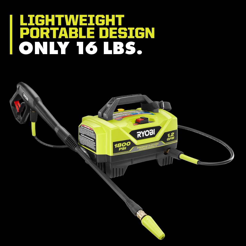 1800 PSI 1.2 GPM ELECTRIC PRESSURE WASHER | RYOBI