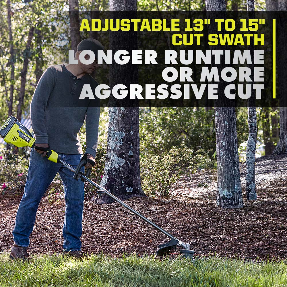 40V HP BRUSHLESS 600 CFM WHISPER SERIES BLOWER & 15″ CARBON FIBER STRING TRIMMER COMBO KIT | RYOBI