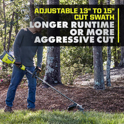 40V HP BRUSHLESS 600 CFM WHISPER SERIES BLOWER & 15″ CARBON FIBER STRING TRIMMER COMBO KIT | RYOBI