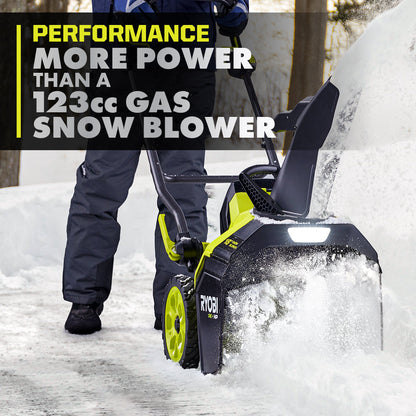 18V ONE+ HP BRUSHLESS 18″ SINGLE-STAGE SNOW BLOWER KIT | RYOBI