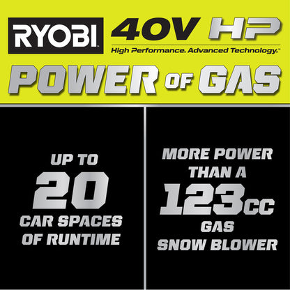 40V HP BRUSHLESS 18?? SINGLE-STAGE AUGER-PROPELLED SNOW BLOWER | RYOBI