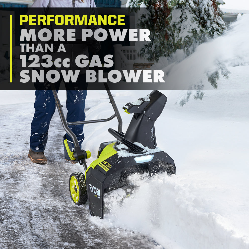 40V HP BRUSHLESS 18?? SINGLE-STAGE AUGER-PROPELLED SNOW BLOWER KIT | RYOBI