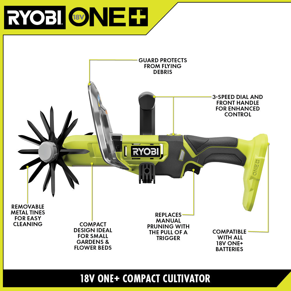 18V ONE+ HANDHELD CULTIVATOR | RYOBI
