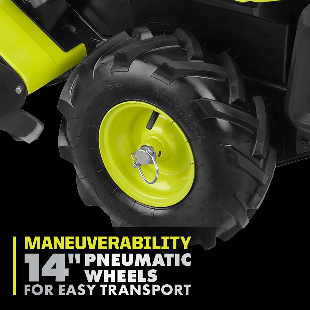 40V HP BRUSHLESS 18″ REAR TINE TILLER KIT | RYOBI