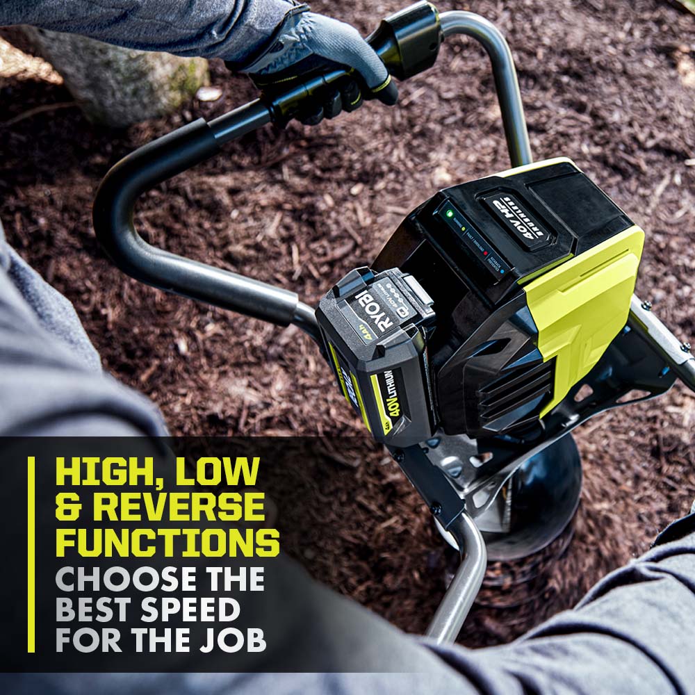 40V HP BRUSHLESS 8″ EARTH AUGER KIT | RYOBI