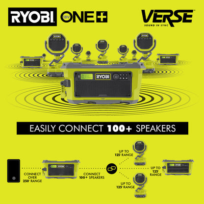 18V ONE+ HYBRID VERSE? LINK? BLUETOOTH? STEREO | RYOBI