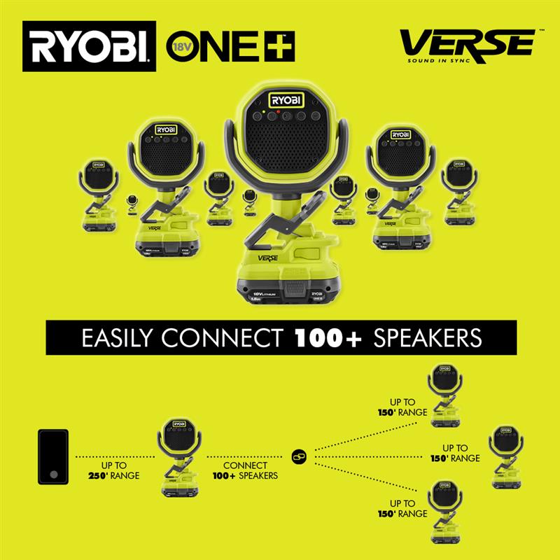 18V ONE+ VERSE? CLAMP SPEAKER | RYOBI