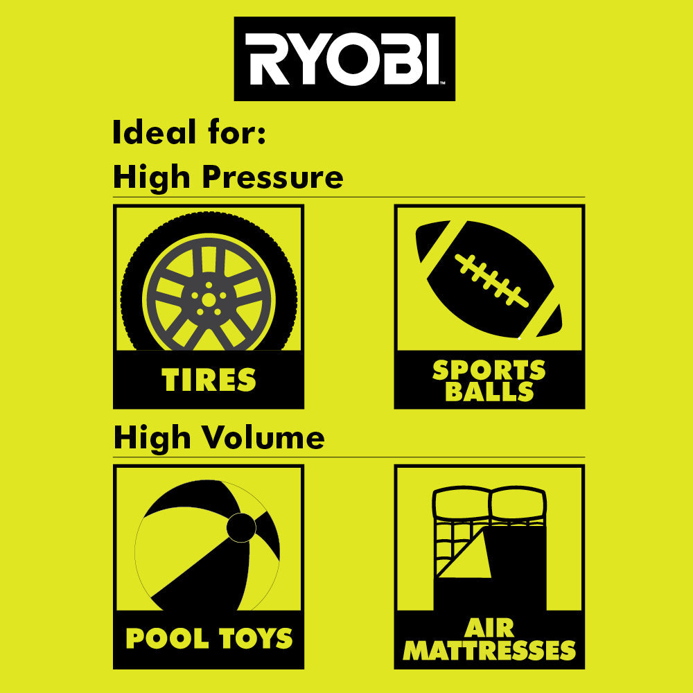 18V ONE+ DUAL FUNCTION DIGITAL INFLATOR/DEFLATOR | RYOBI