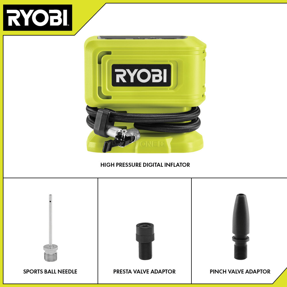 18V ONE+ HIGH PRESSURE DIGITAL INFLATOR | RYOBI