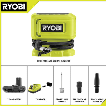18V ONE+ HIGH PRESSURE DIGITAL INFLATOR KIT | RYOBI
