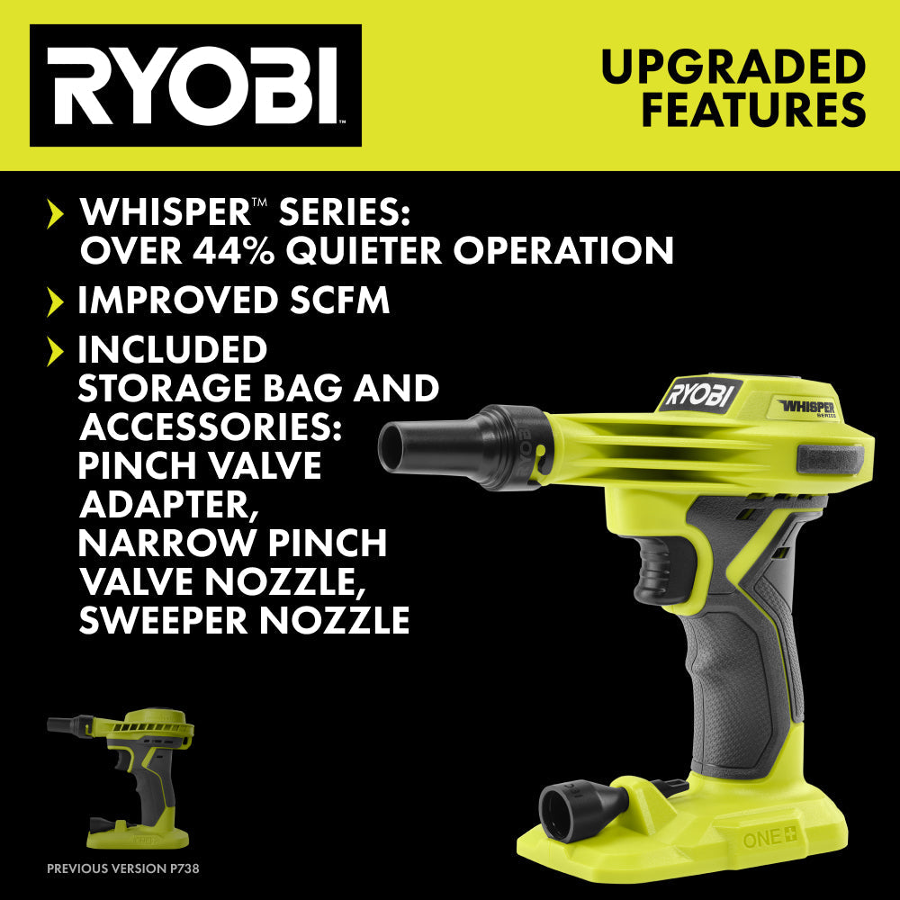 18V ONE+ WHISPER SERIES HIGH VOLUME INFLATOR | RYOBI