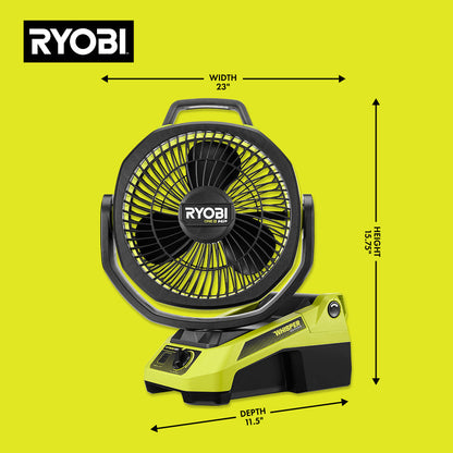 18V ONE+ HP BRUSHLESS HYBRID 9″ OSCILLATING FAN | RYOBI