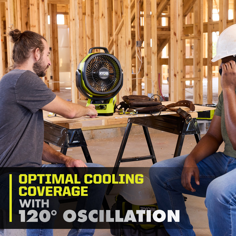 18V ONE+ HP BRUSHLESS HYBRID 9″ OSCILLATING FAN | RYOBI