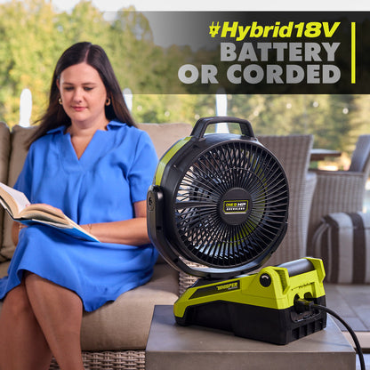 18V ONE+ HP BRUSHLESS HYBRID 9″ OSCILLATING FAN | RYOBI