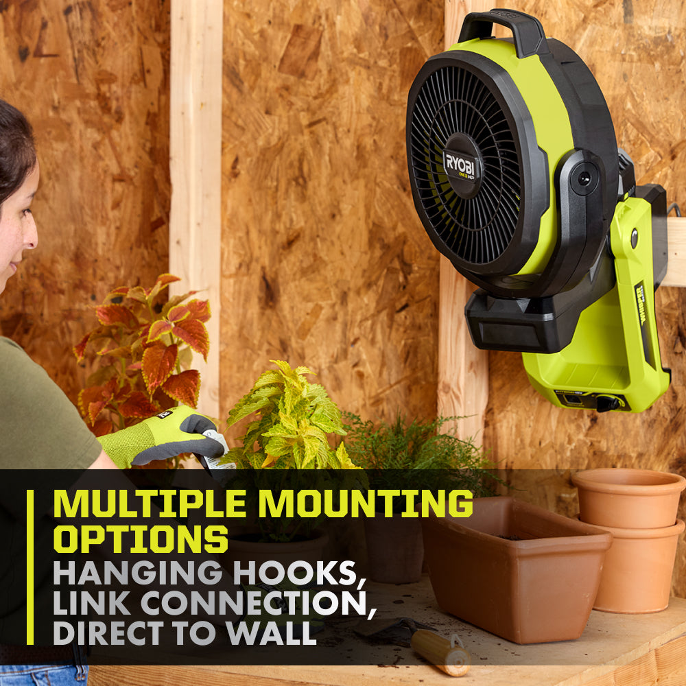 18V ONE+ HP BRUSHLESS HYBRID 9″ OSCILLATING FAN | RYOBI