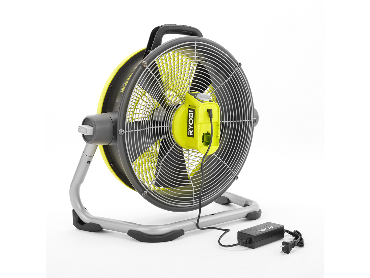 18V ONE+ HYBRID WHISPER SERIES 14″ AIR CANNON FAN KIT | RYOBI