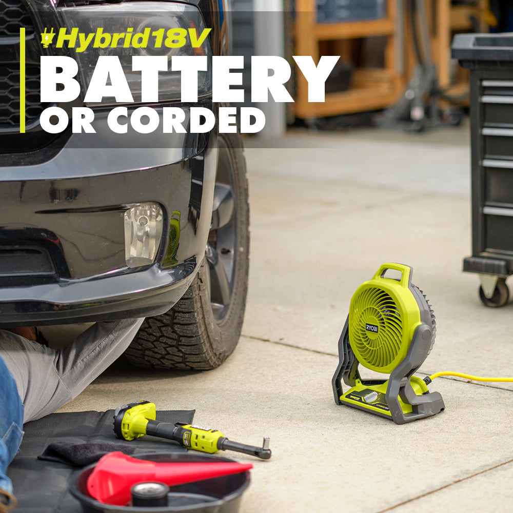 18V ONE+ HYBRID WHISPER SERIES 7.5″ FAN | RYOBI