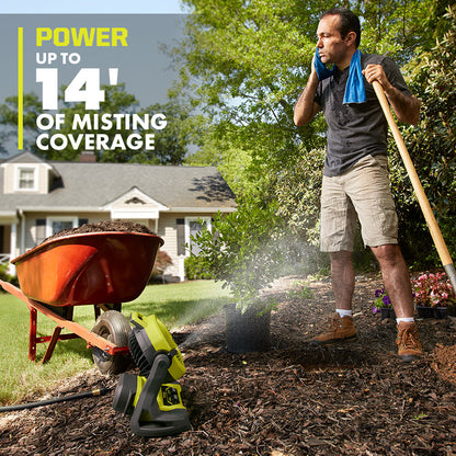 18V ONE+ WHISPER SERIES 7.5″ BUCKET TOP MISTING FAN KIT | RYOBI