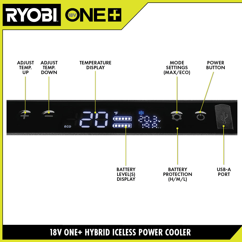 18V ONE+ 24Q HYBRID POWER COOLER | RYOBI