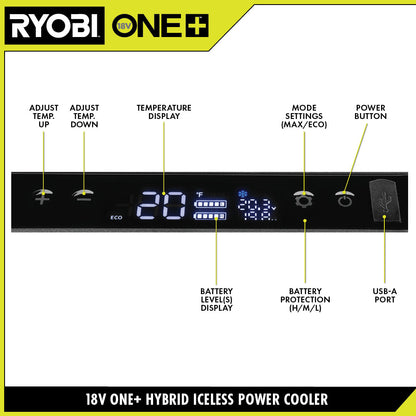 18V ONE+ 24Q HYBRID POWER COOLER | RYOBI