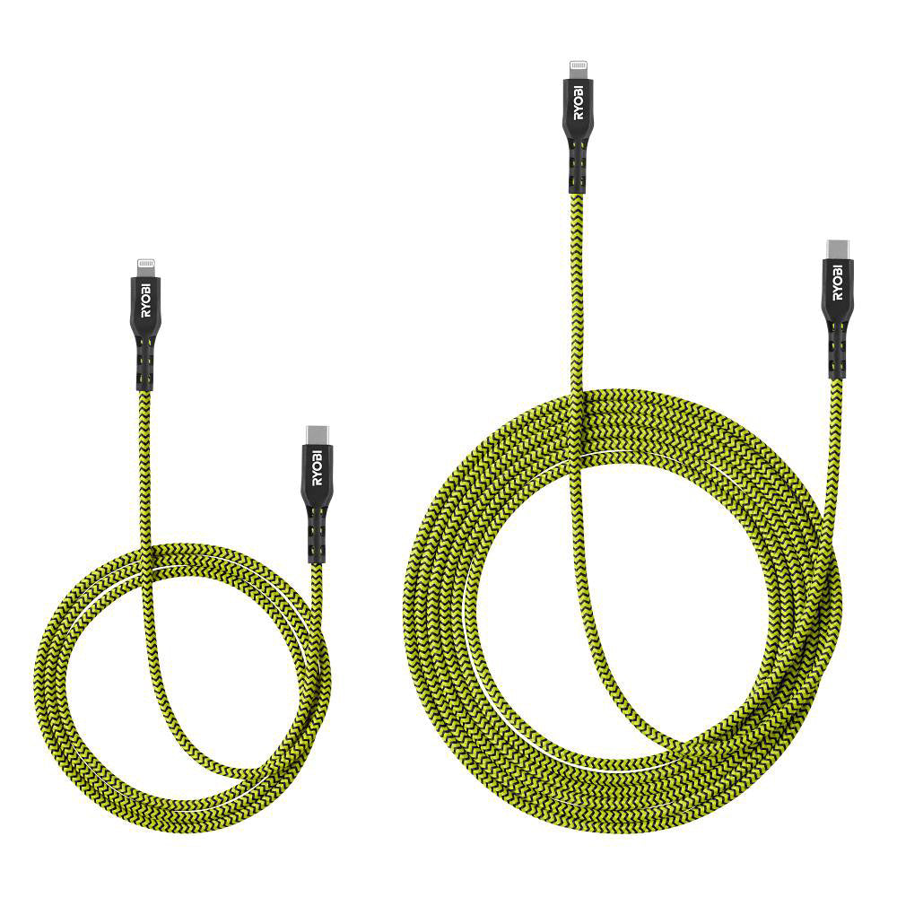 4′ & 10′ USB-C TO LIGHTNING CABLES | RYOBI