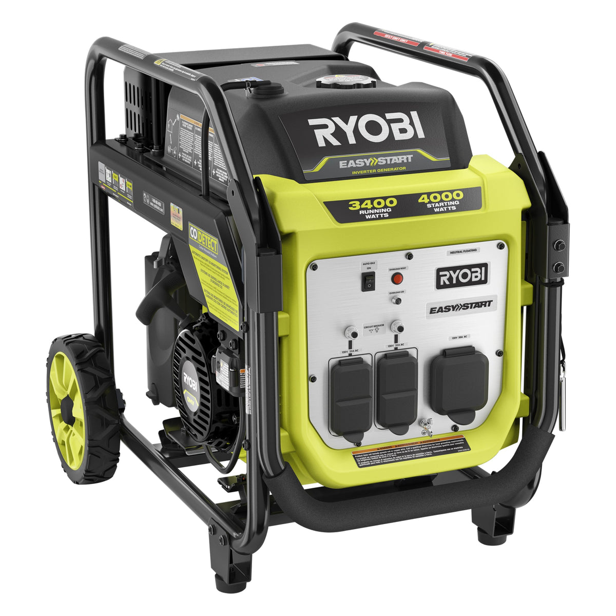 4000-WATT INVERTER GENERATOR WITH CO DETECT | RYOBI