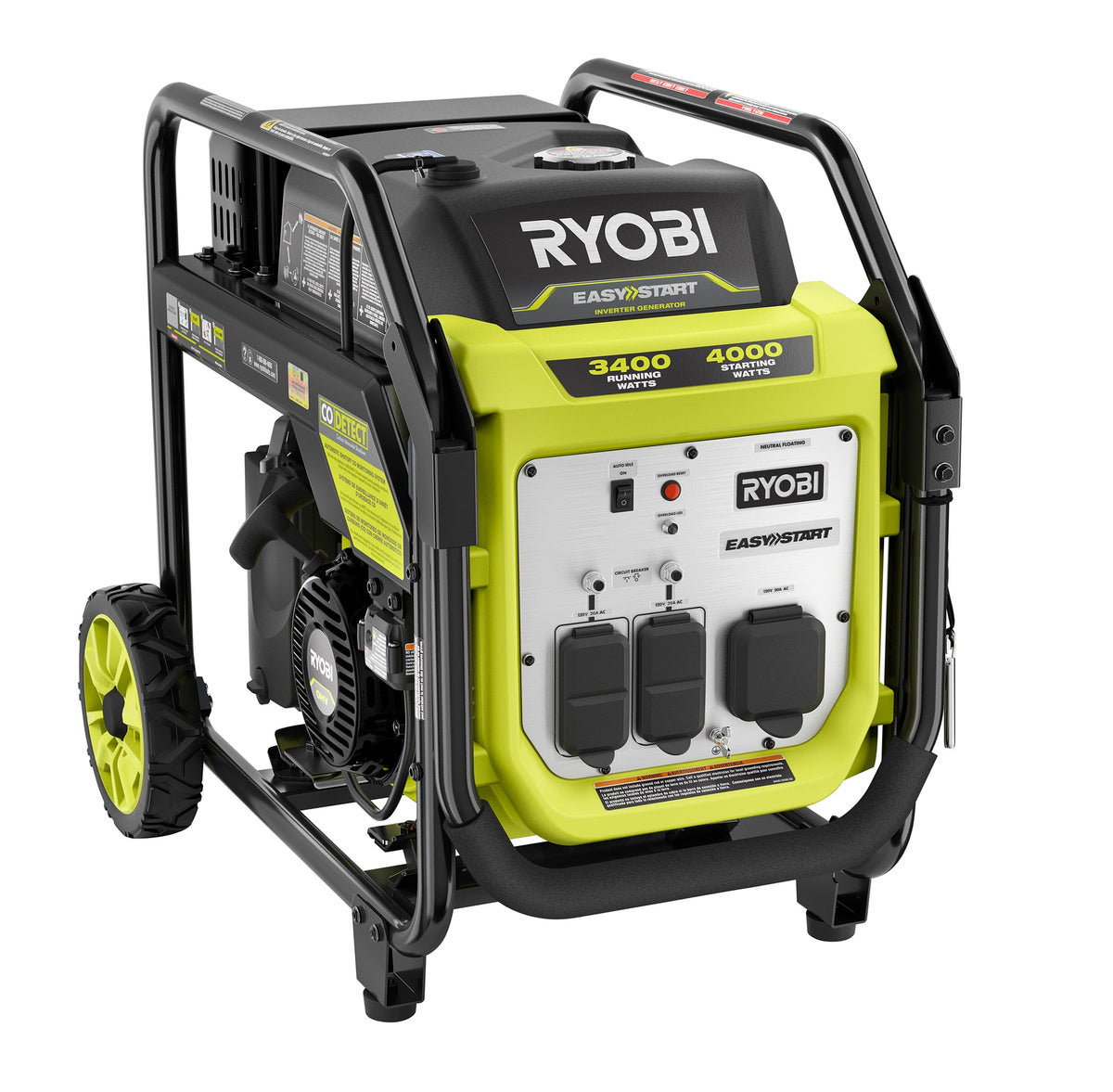 4000-WATT INVERTER GENERATOR WITH CO DETECT | RYOBI
