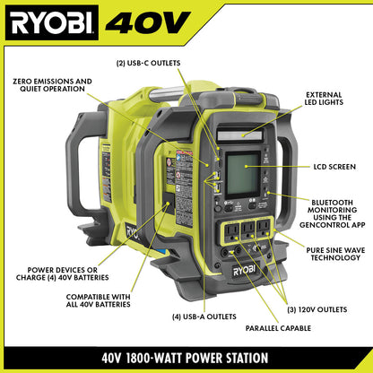 40V 1800-WATT POWER STATION KIT | RYOBI