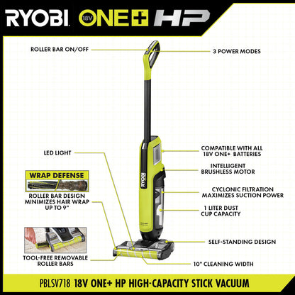 18V ONE+ HP HIGH-CAPACITY STICK VACUUM | RYOBI