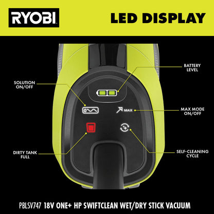 18V ONE+ HP SWIFTCLEAN WET/DRY STICK VACUUM KIT | RYOBI