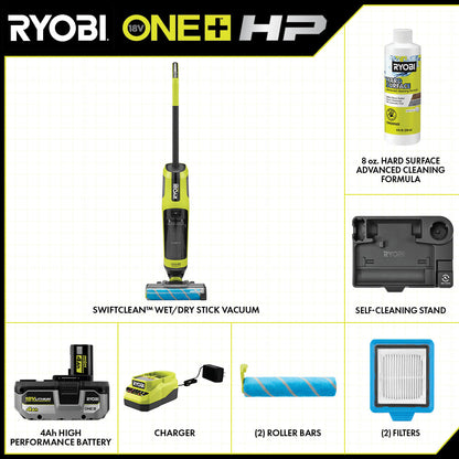 18V ONE+ HP SWIFTCLEAN WET/DRY STICK VACUUM KIT | RYOBI
