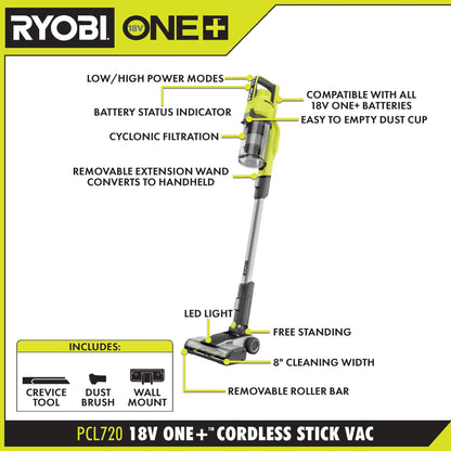 18V ONE+ STICK VACUUM | RYOBI