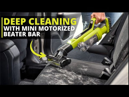 ONE+ 18V CORDLESS VACUUM CLEANER HANDHELD, HAND VACUUM WITH POWERED BRUSH (TOOL ONLY) | RYOBI