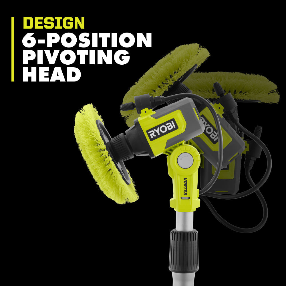 18V ONE+ VORTEX SOAP DISPENSING TELESCOPING SCRUBBER | RYOBI
