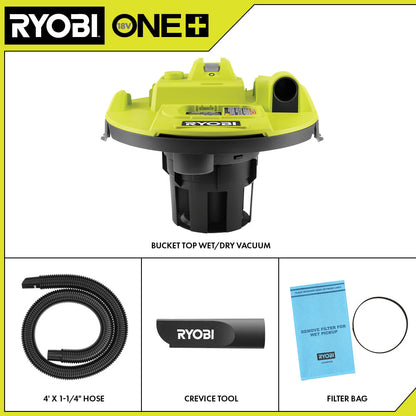 18V ONE+ BUCKET TOP WET/DRY VACUUM | RYOBI