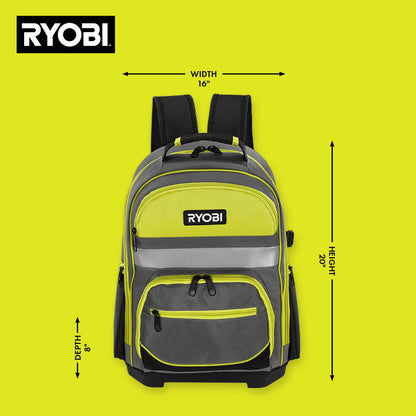 16″ BACKPACK WITH TOOL ORGANIZER | RYOBI