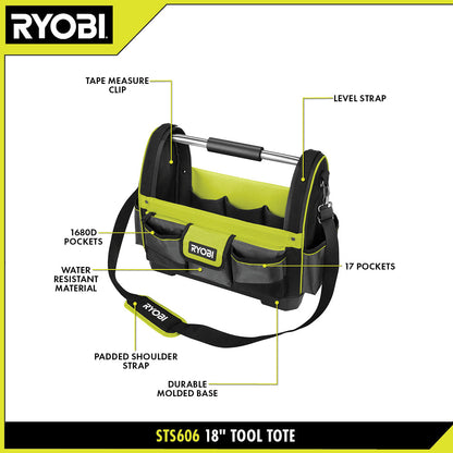 18″ TOOL TOTE | RYOBI