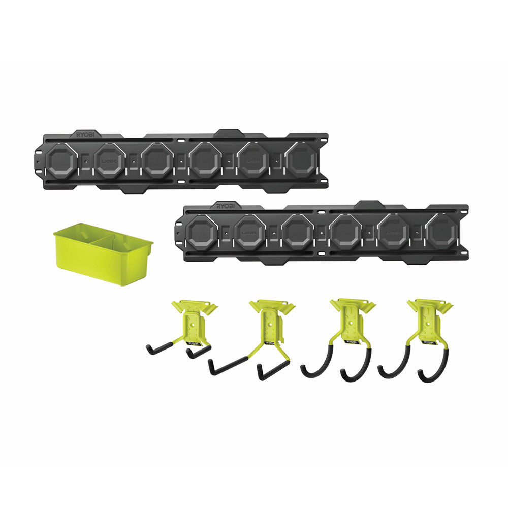 LINK 7-PIECE WALL STORAGE KIT, HEAVY DUTY WALL HOOKS | RYOBI
