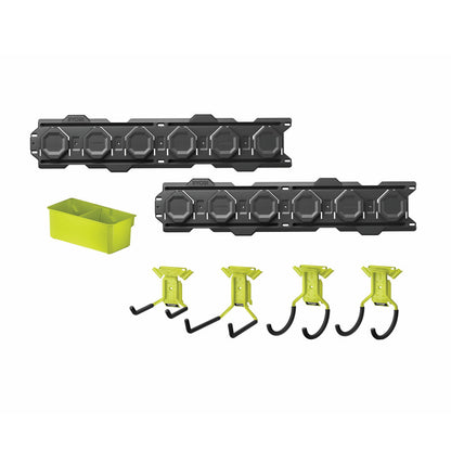 LINK 7-PIECE WALL STORAGE KIT, HEAVY DUTY WALL HOOKS | RYOBI
