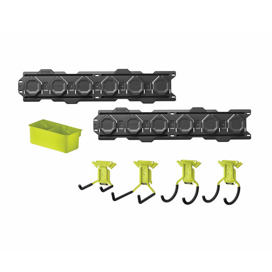 LINK 7-PIECE WALL STORAGE KIT, HEAVY DUTY WALL HOOKS | RYOBI