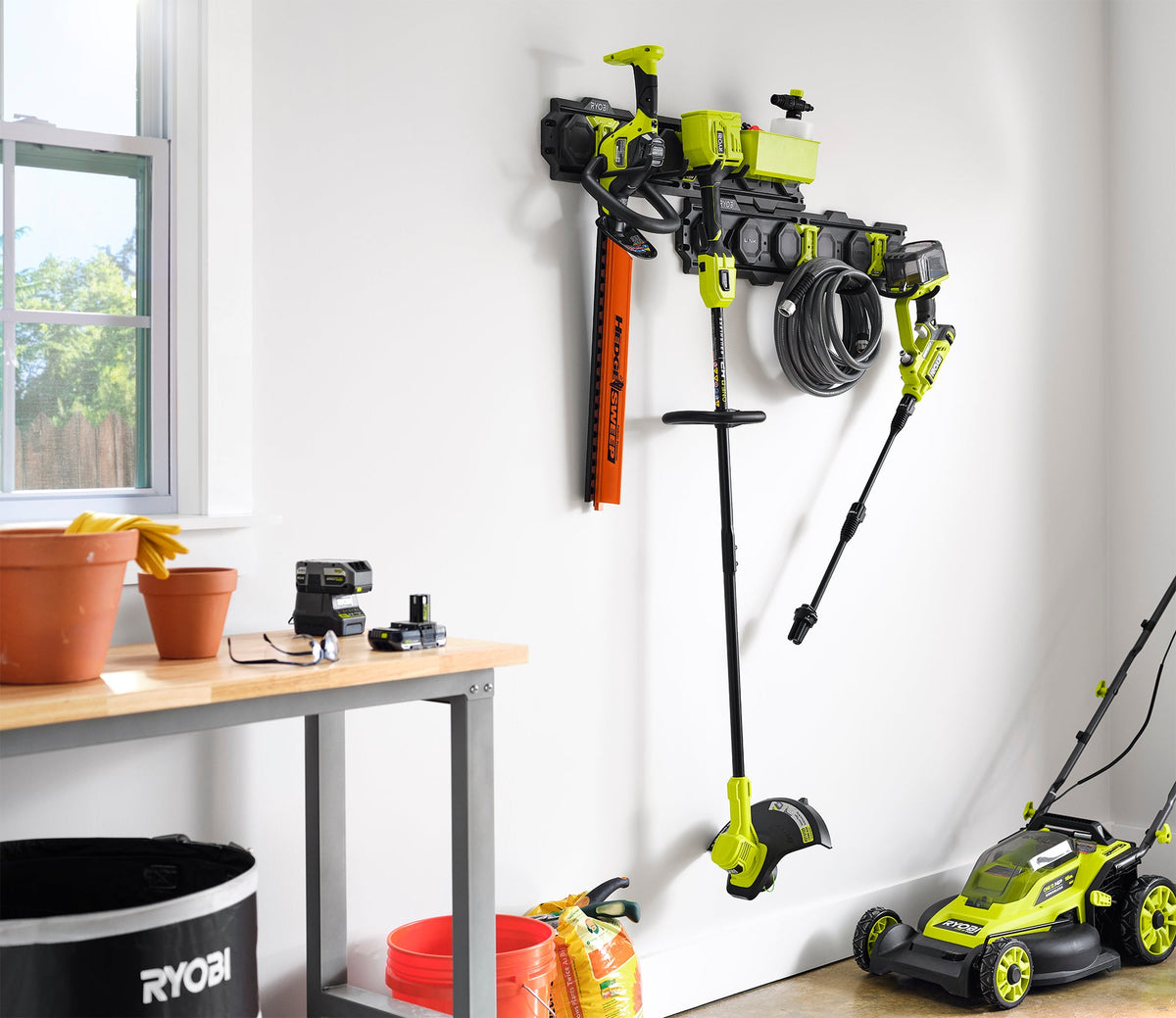 LINK 7-PIECE WALL STORAGE KIT, HEAVY DUTY WALL HOOKS | RYOBI